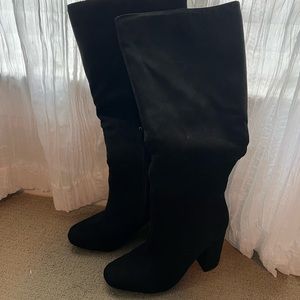 Black Heeled Boots - 7